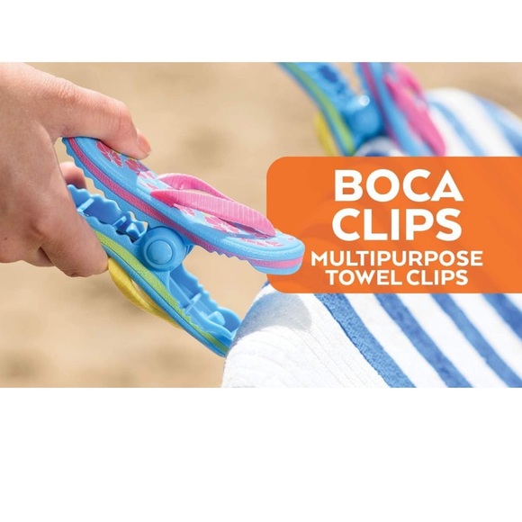 Boca Clips Towel Clips Flip Flops, Two sets of 2, NWT - Picture 4 of 4